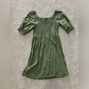 Green, Quarter sleeve, Dress